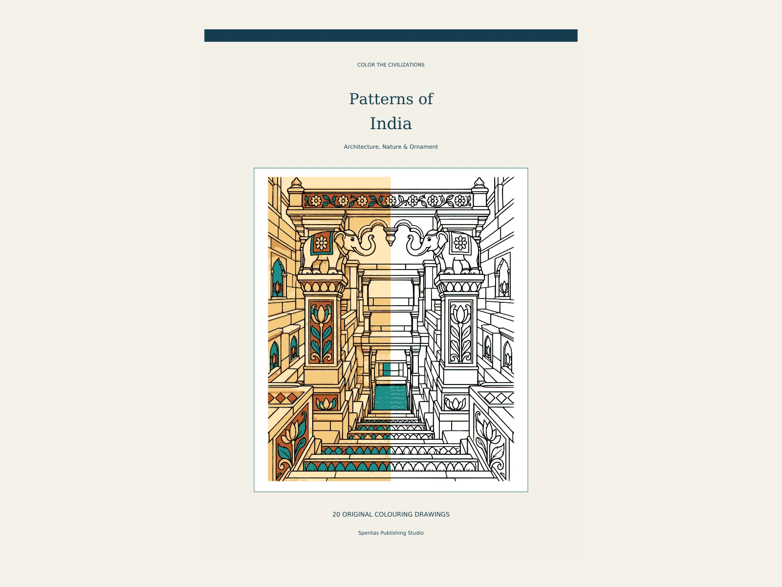 Patterns of India — half-color, half-black-and-white front cover