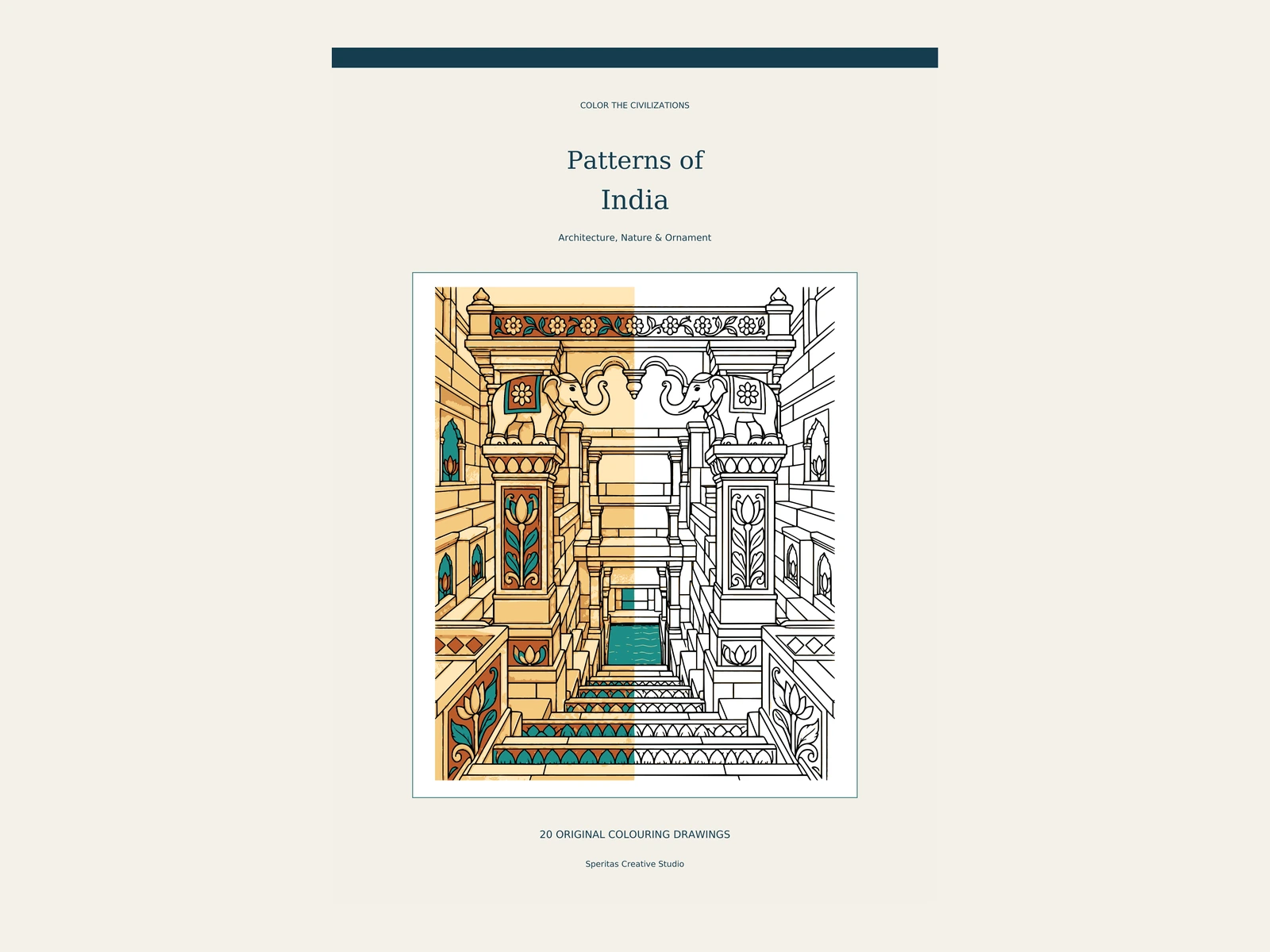 Patterns of India — half-color, half-black-and-white front cover