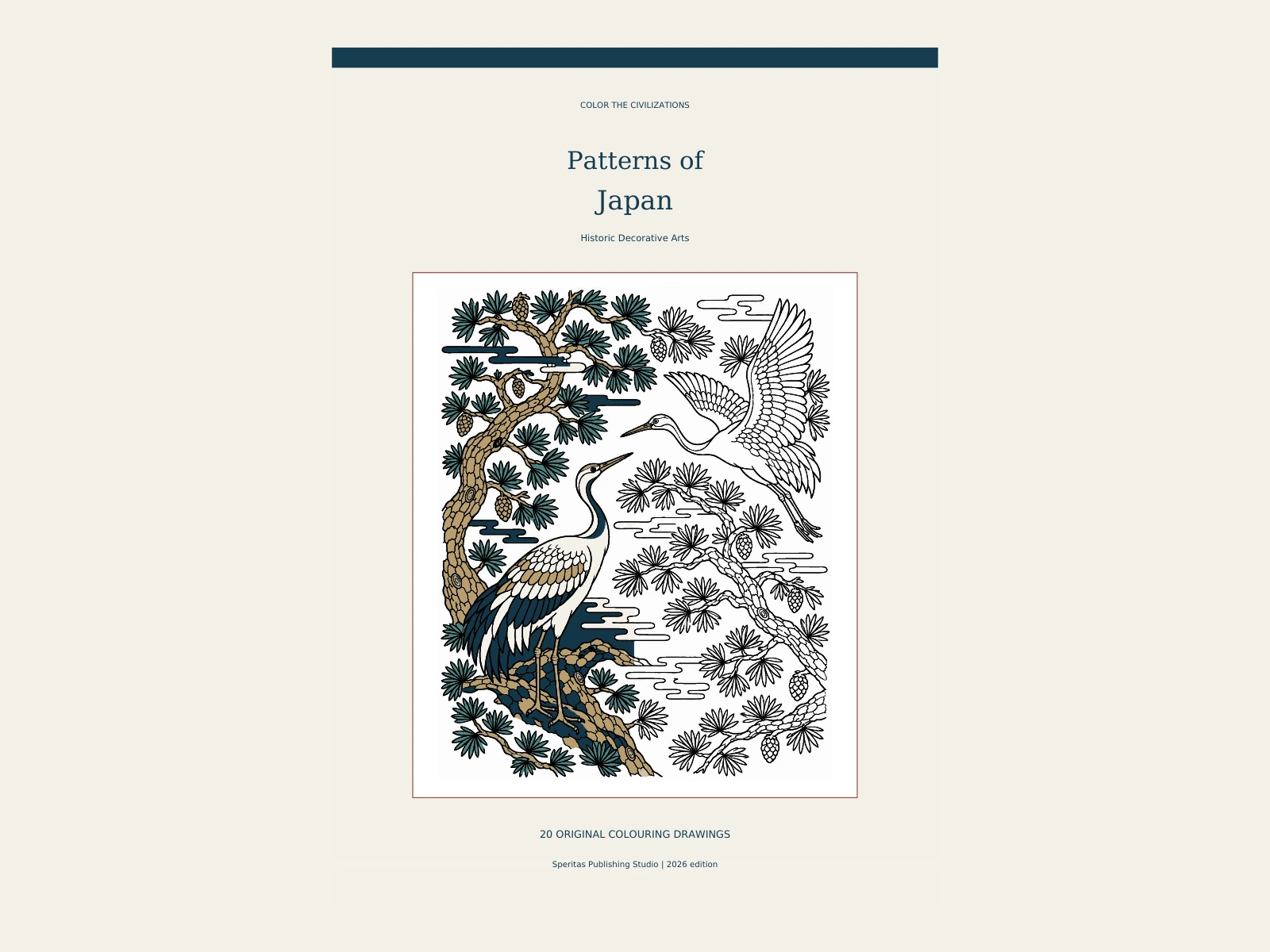 Patterns of Japan — half-color, half-black-and-white front cover